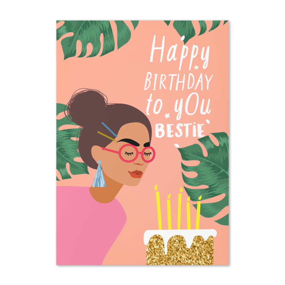 Happy Birthday to you, Bestie - Cute Birthday Card