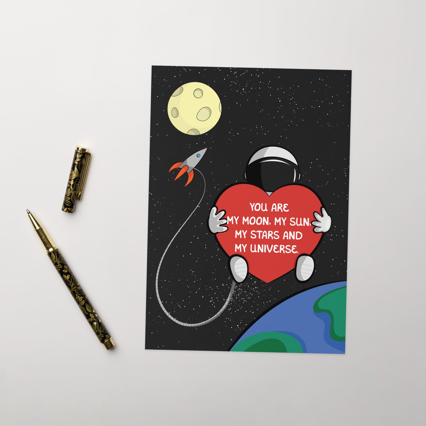 You are my moon, my sun, my stars and my universe - Birthday Greeting Card