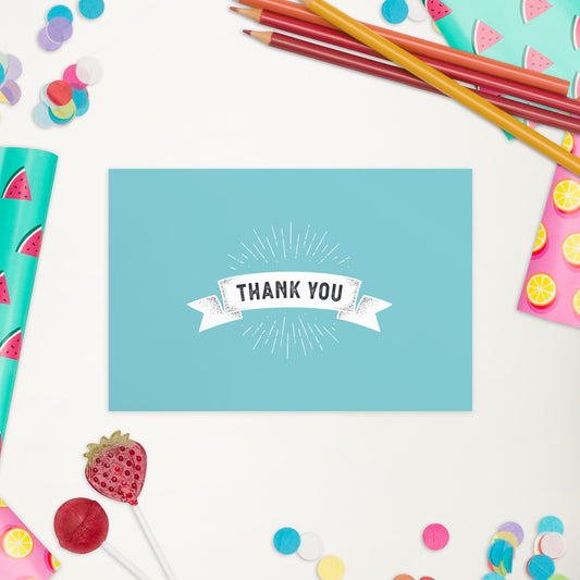 Thank You - Simple Thank You Card (Blue)