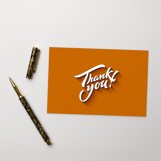 Thank You (Orange) - Thank You Postcard
