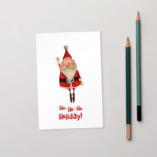 Soaring with Santa - A Jolly Ho Ho Ho Holidays Postcard