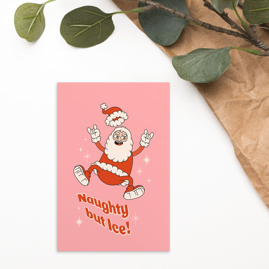 Naughty but Ice! - Cool Christmas Postcard for Young Friends